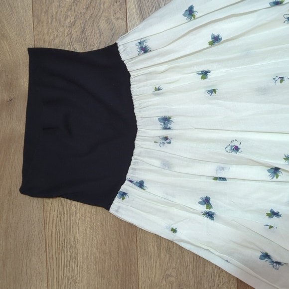 Jopou Romantic Victorian Ruching Floral Maxi Skirt Voile High Waist S NWT - Picture 3 of 10